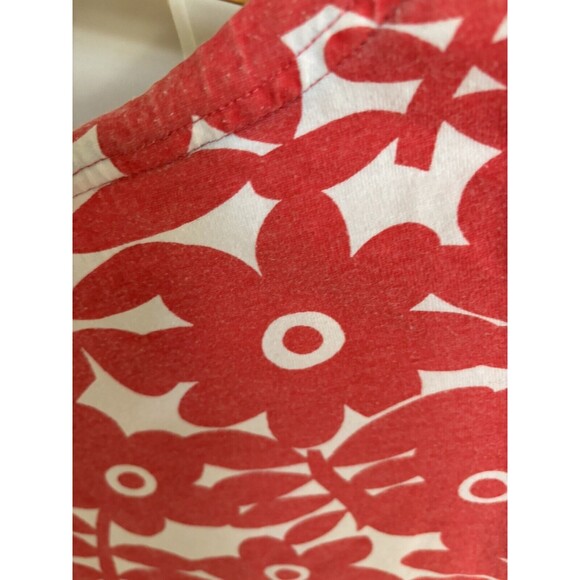 Mini Biden Girls Red Blue Floral Dress Shirt Buttons Size 5-6 - Picture 7 of 7